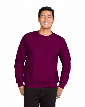 Antique Cherry Red Gildan 18000 Crewneck Sweatshirt Men's Sweatshirt | ZBRM23971