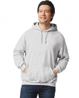 Ash Gildan 18500 Hoodie Men's Sweatshirt | VMFH42058