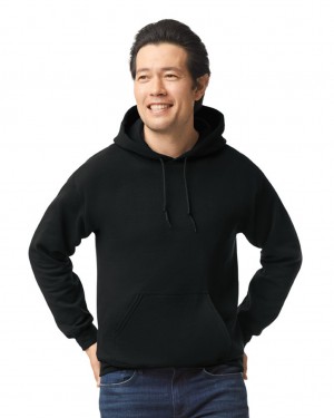 Black Gildan 18500 Hoodie Men's Hoodie | XYDC34192