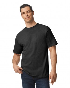 Black Gildan 2000T Tall Men's T-Shirts | FGOR53468