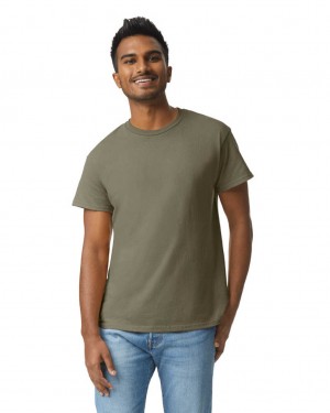 Brown Gildan 2000 Men's T-Shirts | HNEL73618