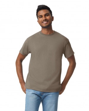 Brown Savana Gildan 5000 Men's T-Shirts | PWEJ50624