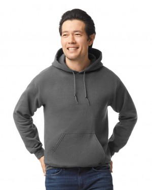 Charcoal Gildan 18500 Hoodie Men's Sweatshirt | ENIB47958