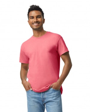 Coral Silk Gildan 5000 Men's T-Shirts | GQRW82953