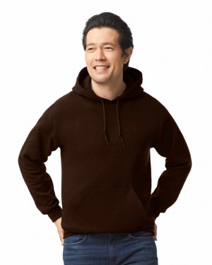 Dark Chocolate Gildan 18500 Hoodie Men's Sweatshirt | ZKBE07635