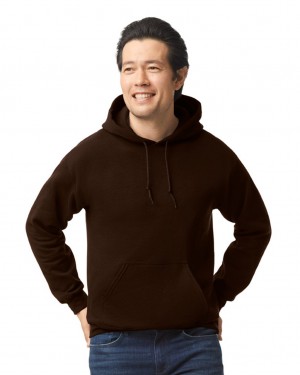 Dark Chocolate Gildan 18500 Hoodie Men's Hoodie | LWXB76284