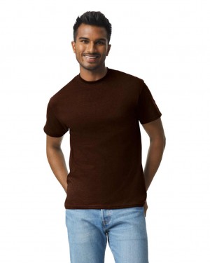 Dark Chocolate Gildan 2000 Men's T-Shirts | NAEC27589