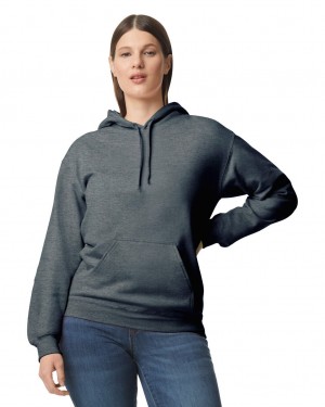 Dark Heather Gildan SF500 Midweight Fleece Women's Hoodie | BPTS96307