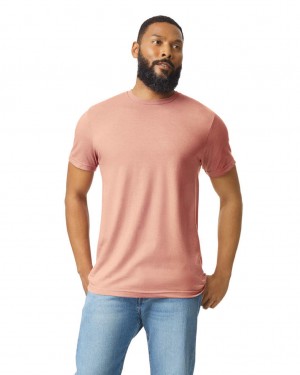 Dusty Rose Gildan 67000 CVC Men's T-Shirts | ZIPQ47695