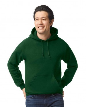 Forest Green Gildan 18500 Hoodie Men's Sweatshirt | EMRU68205