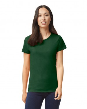 Forest Green Gildan 5000L Women's T-Shirts | TMGY14637