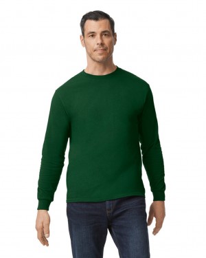 Forest Green Gildan 5400 Long Sleeve Men's T-Shirts | GWNL98123