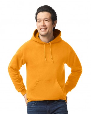 Gold Gildan 18500 Hoodie Men's Sweatshirt | QLVJ38592