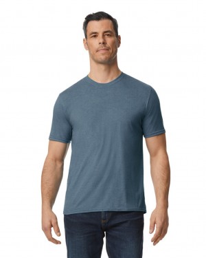 Heather Navy Gildan 6750 Tri-Blend Men's T-Shirts | KSHX75014