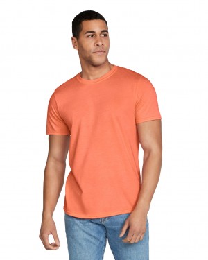 Heather Orange Gildan 64000 Men's T-Shirts | MENX03219