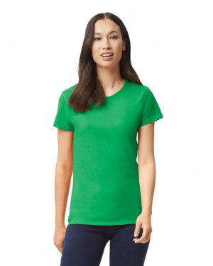 Irish Green Gildan 5000L Women's T-Shirts | RQDC56239