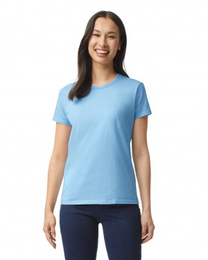 Light Blue Gildan 2000L Women's T-Shirts | QFGH86375