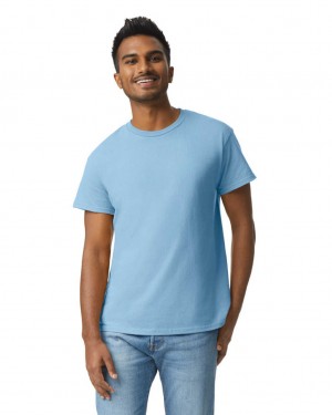 Light Blue Gildan 2000 Men's T-Shirts | HIAQ70153