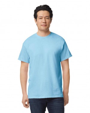 Light Blue Gildan 8000 Men's T-Shirts | VGEY26943