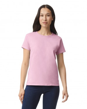 Light Pink Gildan 2000L Women's T-Shirts | TOEC38014