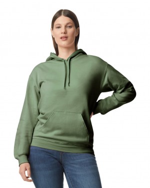 Military Green Gildan SF500 Midweight Fleece Women's Hoodie | HWQJ74281