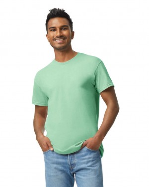 Mint Green Gildan 5000 Men's T-Shirts | FIWD08427