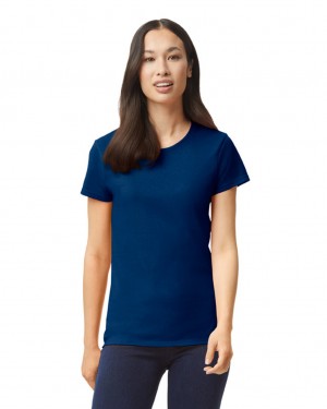 Navy Gildan 5000L Women's T-Shirts | IVGZ52831