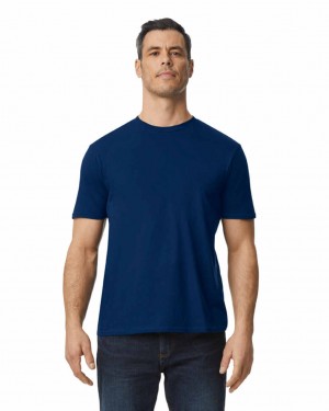 Navy Gildan 980 Men's T-Shirts | CSGF31645