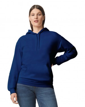 Navy Gildan SF500 Midweight Fleece Women's Hoodie | AJVS57192