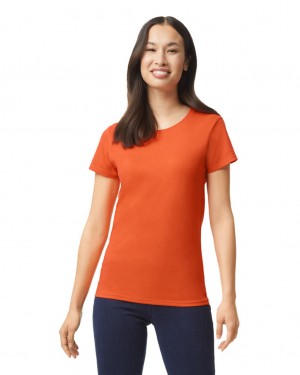 Orange Gildan 5000L Women's T-Shirts | APLD45618