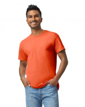 Orange Gildan 5000 Men's T-Shirts | TMVK27148