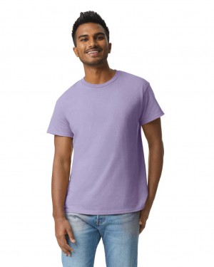 Orchid Gildan 2000 Men's T-Shirts | GHNI46092