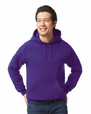 Purple Gildan 18500 Hoodie Men's Hoodie | KILF30461