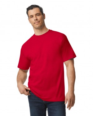 Red Gildan 2000T Tall Men's T-Shirts | VJGT39461