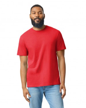 Red Mist Gildan 67000 CVC Men's T-Shirts | FVPK75296