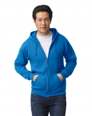 Royal Gildan 18600 Full Zip Hoodie Men's Hoodie | EUMR67054