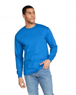 Royal Gildan 2400 Long Sleeve Men's T-Shirts | KARB89123