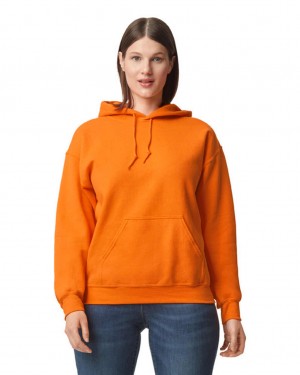 S Orange Gildan 12500 Hoodie Women's Sweatshirt | MTHO80751