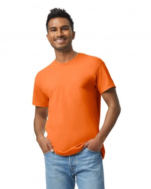 S Orange Gildan 5000 Men's T-Shirts | EKHB78064