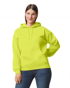 Safety Green Gildan 12500 Hoodie Women's Sweatshirt | YZJN78592