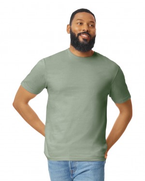 Sage Gildan 64000 Men's T-Shirts | VURL42761