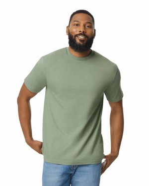 Sage Gildan 65000 Midweight Men's T-Shirts | MZGC15690