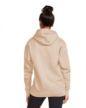 Sand Gildan SF500 Midweight Fleece Women's Hoodie | SBEG12580