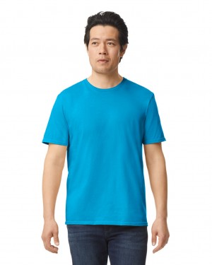 Sapphire Gildan 64000 Men's T-Shirts | UAXZ98234