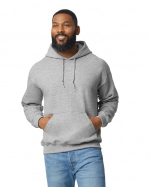 Sport Grey Gildan 12500 Hoodie Men's Sweatshirt | SVCZ68415