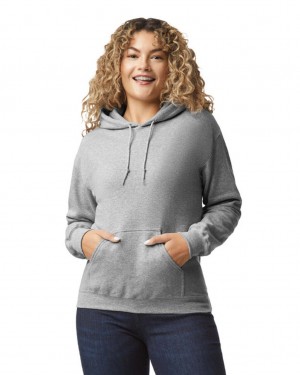 Sport Grey Gildan 18500 Hoodie Women's Sweatshirt | SVLD19476