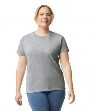 Sport Grey Gildan 2000L Women's T-Shirts | OXKU52160