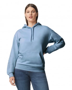 Steel Blue Gildan SF500 Midweight Fleece Women's Hoodie | AIRT24168