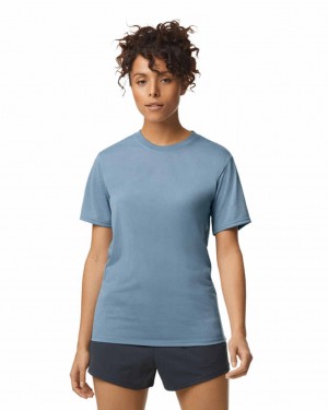 Stone Blue Gildan 42000 Women's T-Shirts | XRJL60329