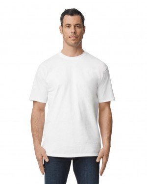 White Gildan 2000T Tall Men's T-Shirts | SLUP75841